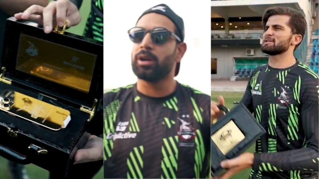 Shaheen Afridi gold iPhone
